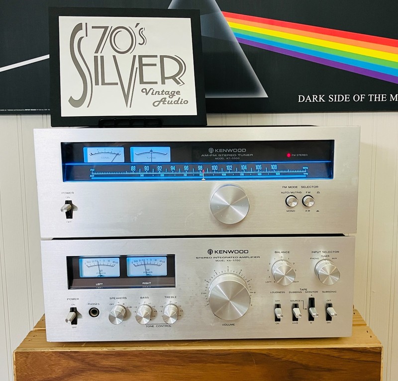 Kenwood KA-5700 Amp + KT-5500 Tuner Combo – Serviced/Working. Blue LEDs. 40 WPC