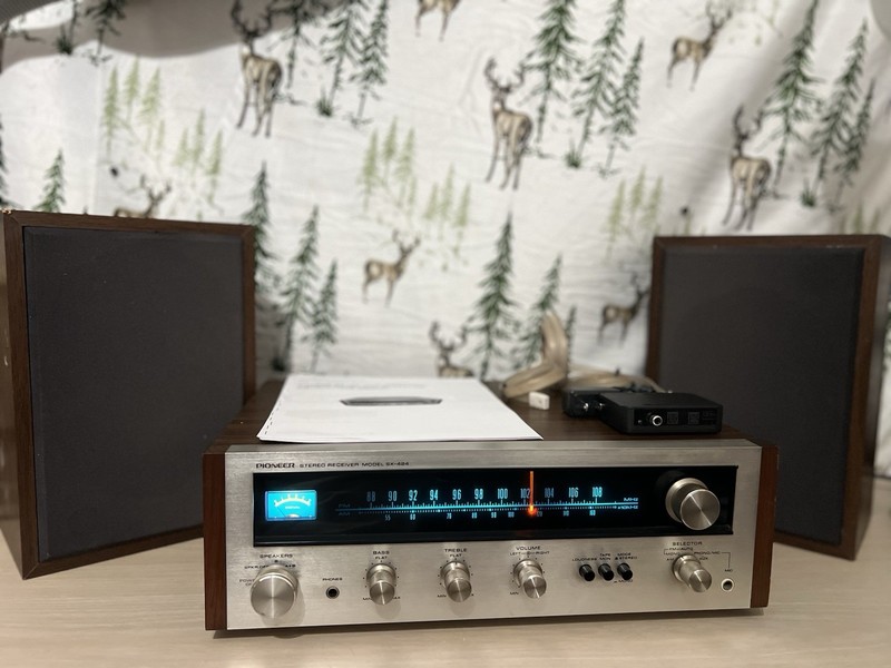 Vintage Pioneer SX-424 12W Radio Stereo Receiver ,Speakers 1972 Owners Manual