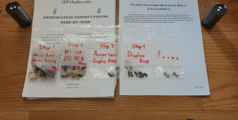 Technics SA-600 PARTIAL restoration recap upgrade kit repair filter capacitor