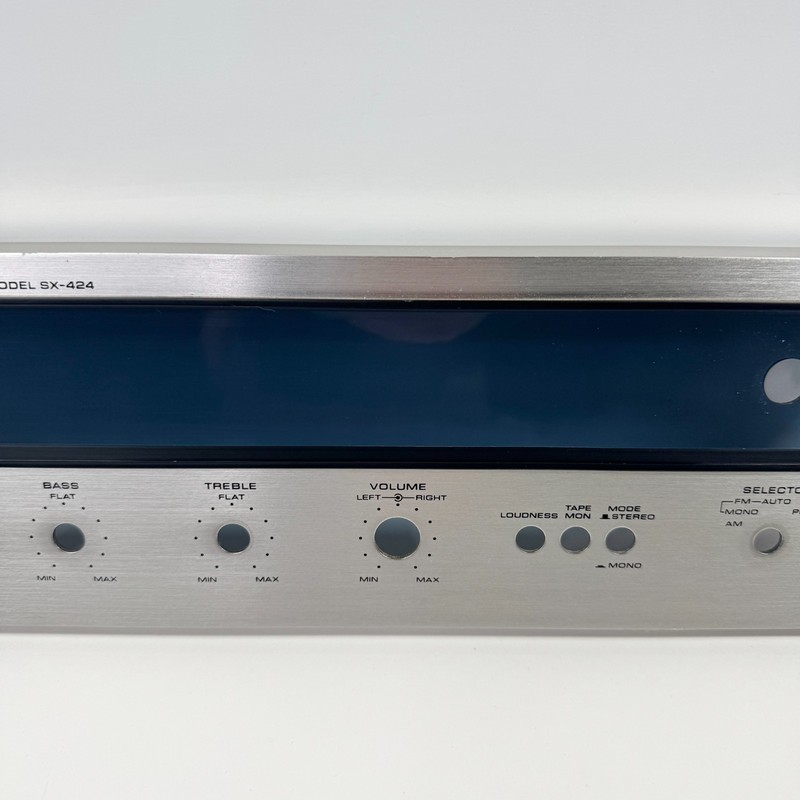 Pioneer SX-424 Stereo Receiver Replacement Faceplate + End Pieces Very Nice! gallery