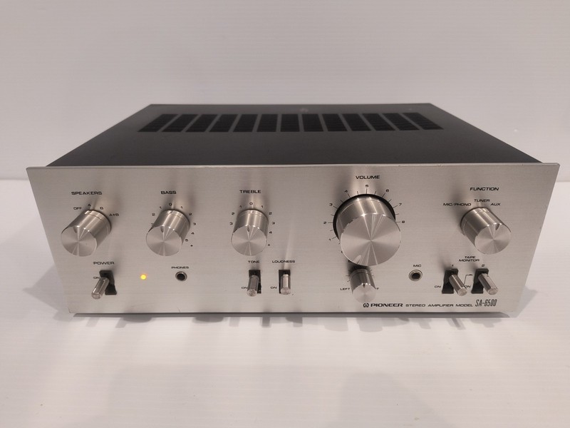 Vintage Pioneer Silver Face SA-6500 Stereo Amplifier *Tested* Good Condition
