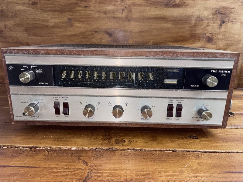 The Fisher 200-T 1960s Transistor FM Multiplex Stereo Receiver Turns On *READ gallery