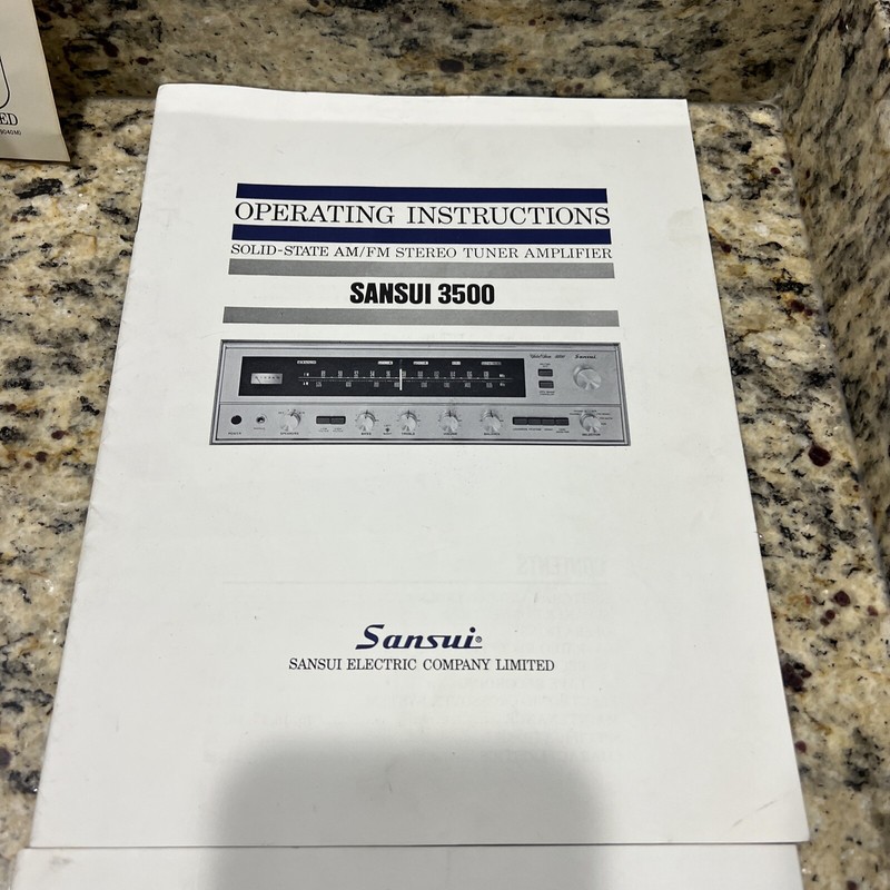 Sansui 3500 Solid State -Serviced/One Owner/Bundle gallery