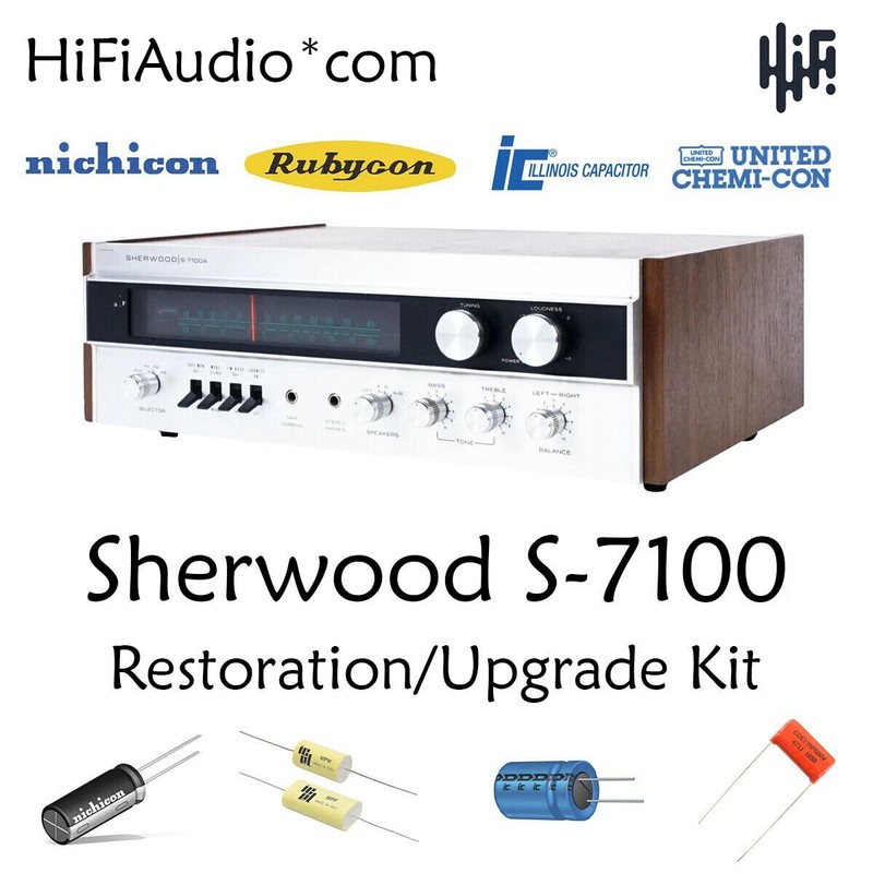 Sherwood S7100 restoration recap repair service rebuild kit fix filter capacitor