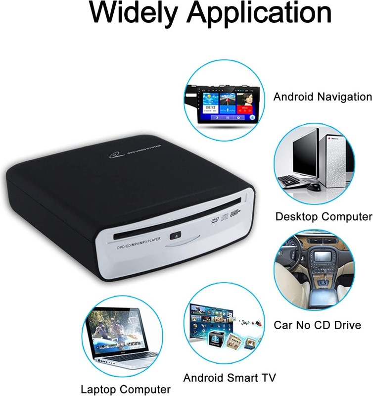 Bovrou Usb External Car Universal Connection Portable Cd Player For Car Android gallery