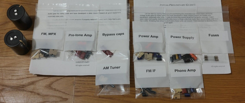 Marantz 2250B rebuild restoration recap service kit repair capacitor