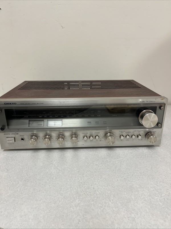Onkyo TX-2500 Servo Locked Stereo Receiver AM/FM Tuner Tested Needs Light Kit