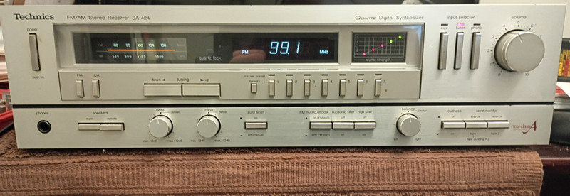 Technics SA-424 AM/FM Stereo Receiver JAPAN Analog/Digital Tuning for repair