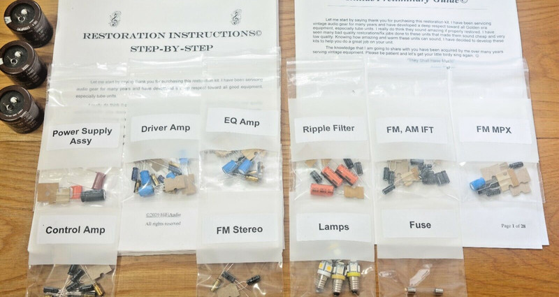 Sansui 2000 receiver rebuild restoration capacitor kit repair instructions fix