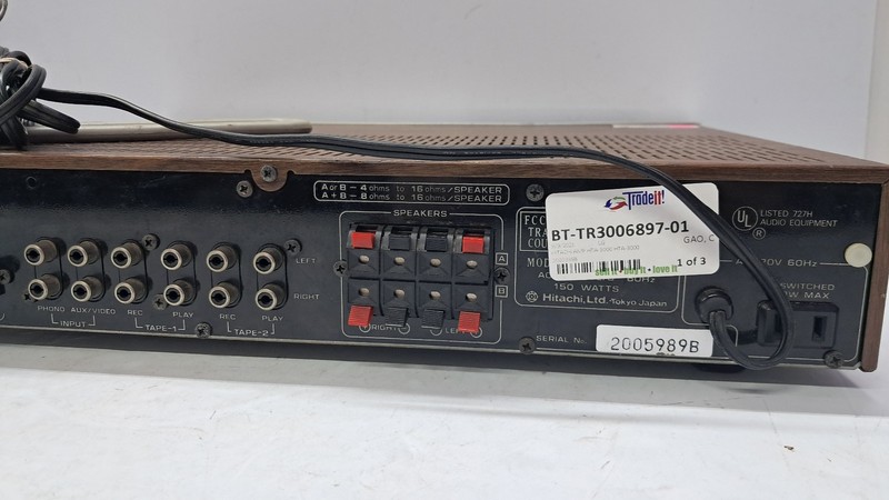 Hitachi HTA-3000 AM/FM Stereo Tuner Amplifier Not Tested( parts/repair) gallery