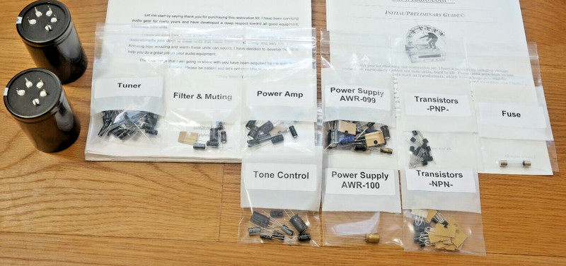 Pioneer SX-750 rebuild restoration recap upgrade kit repair filter capacitor