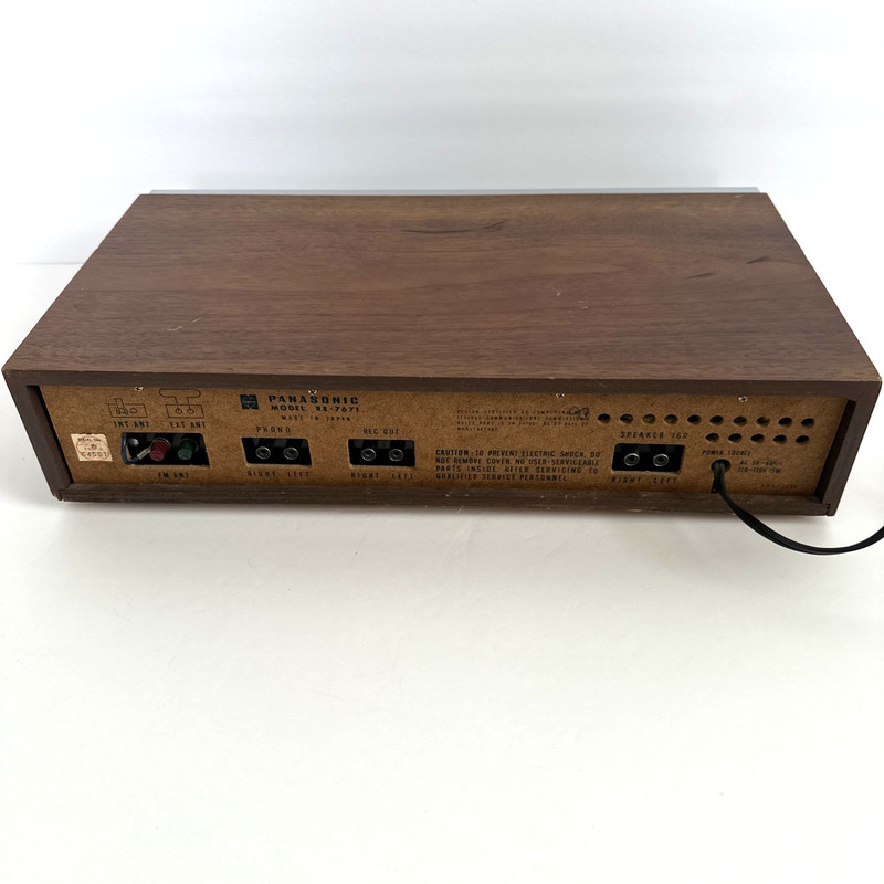 Panasonic RE-7671 AM/FM Phono Stereo Receiver FET Solid State FOR PARTS/REPAIR gallery