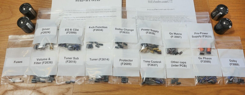 Sansui QRX-9001 PARTIAL rebuild restoration service kit repair filter capacitor