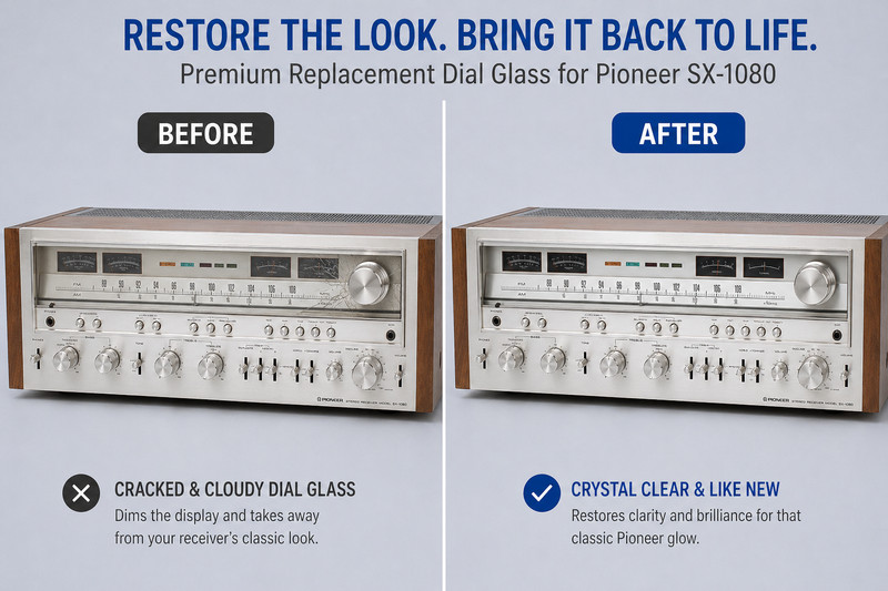 Pioneer SX-1080 Dial Glass Replacement Part gallery
