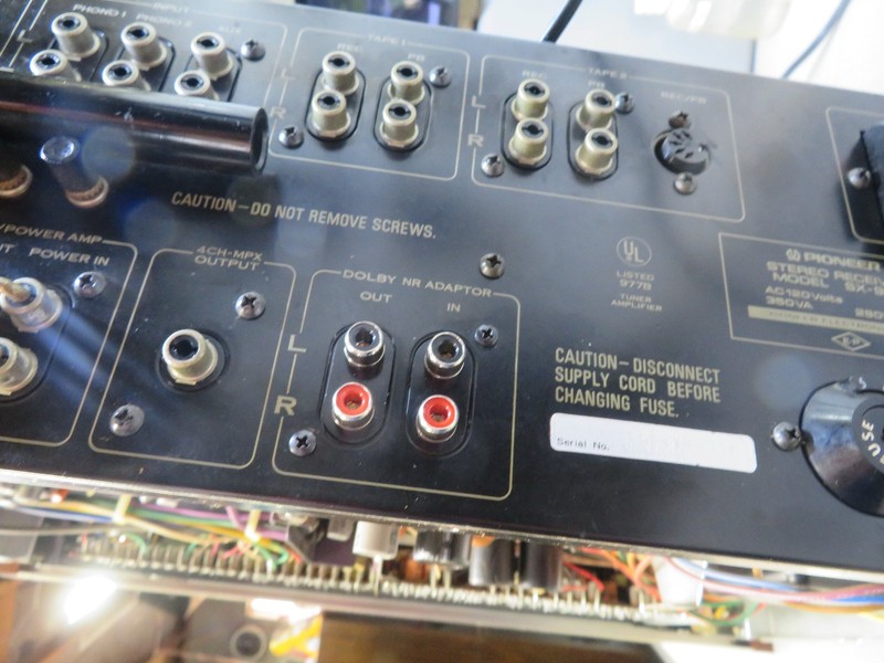 Pioneer SX-939 RCA Plate for Dolby or Pre-Amp/power connections. New 3d Part