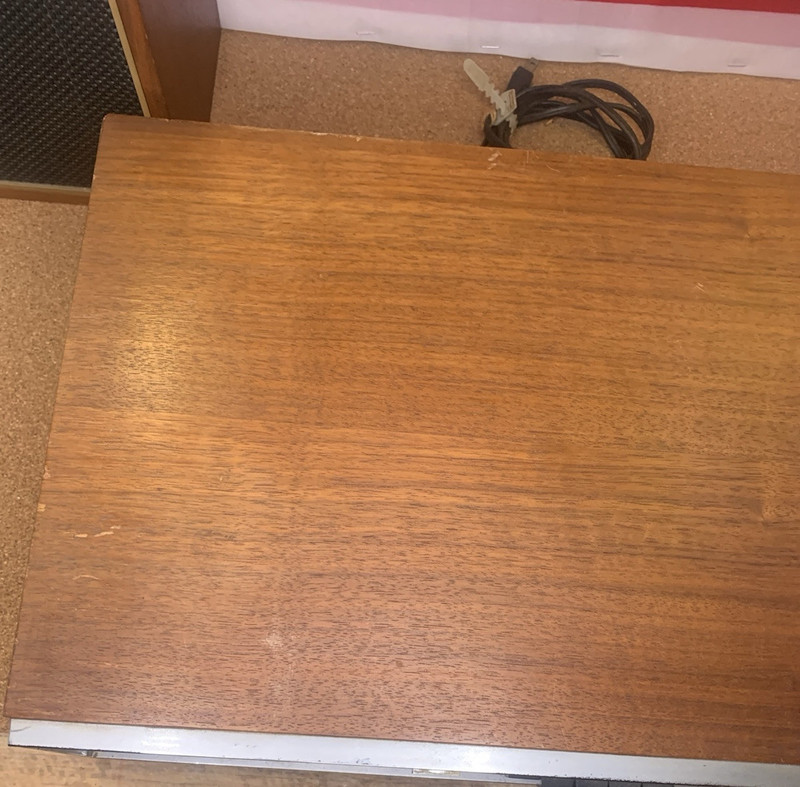 1970's "The Broadmoor" Wood Stereo Receiver & 8 Track Tape Player, and Speakers gallery