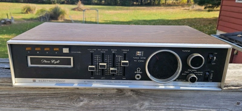 Vintage Electroponic 4 Channel Sound System W/ 8 Track Made In Japan