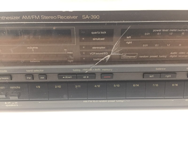 Technics SA-390 Quartz Synth AM/FM Stereo Receiver ~ No Remote ~ Tested/Works! gallery