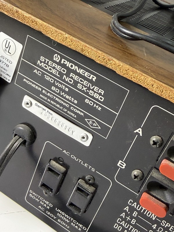Pioneer SX-580 Receiver PARTS/REPAIR gallery