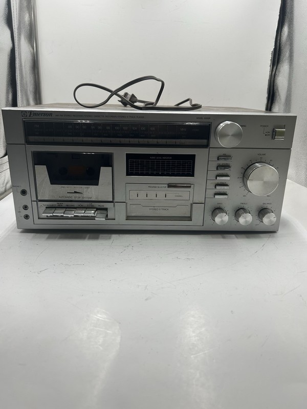 Vintage EMERSON 6000R STEREO Cassette WITH BUILT IN 8 TRACK & Speaker SP-20D gallery