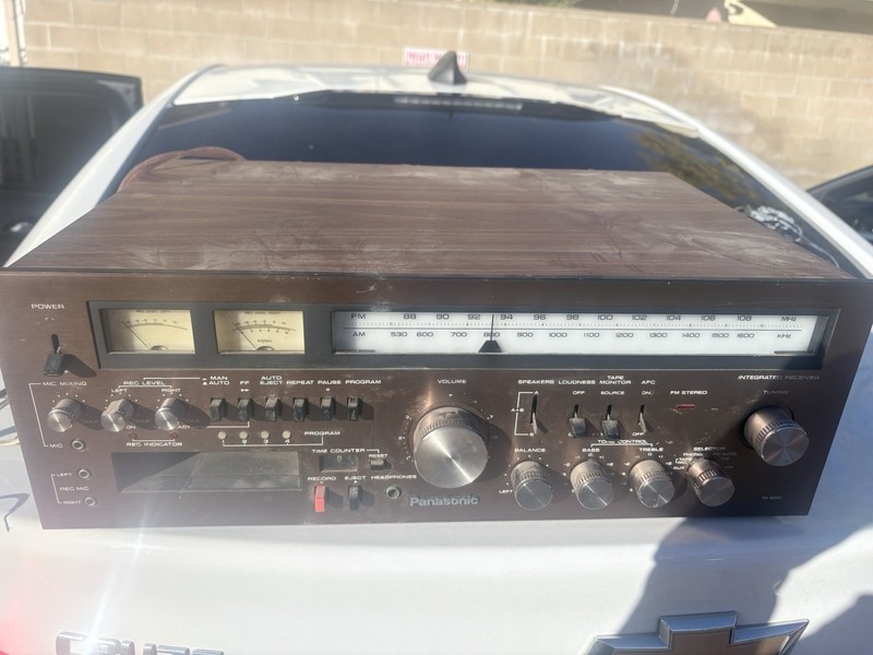 Vintage Panasonic RA-6600 AM/FM Radio Stereo Integrated Receiver 8-Track Tested