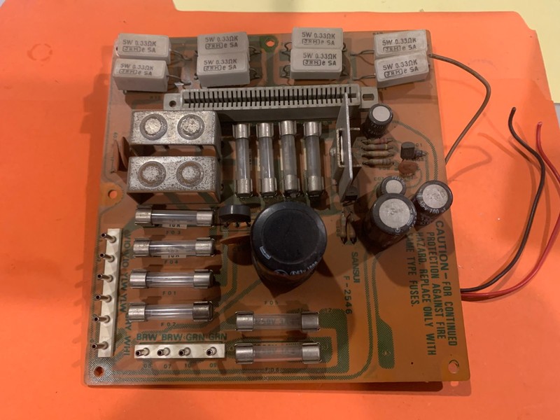 Sansui 9090 Stereo Receiver – Parting Out – F-2546 Power Supply Board