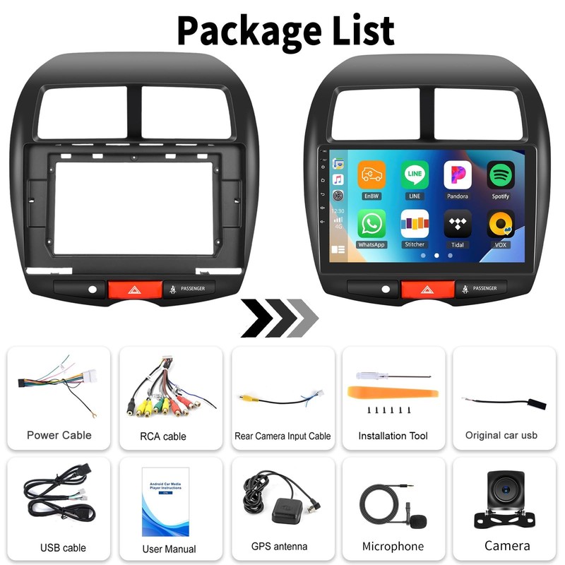 AmPremium 6128G 8-Core Android 15 Car Stereo For Mitsubishi Outlander Sport gallery