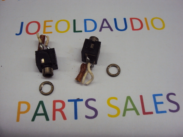 1/8″ Stereo Jacks. Great for 8 Track Mic Replacement. 1 Pair. Tested.