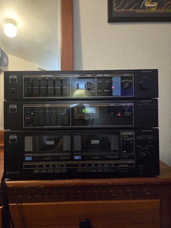 SANYO JA 340-2 Stereo Amplifier JT340 AM/FM Tuner RD W340 Cassette Deck