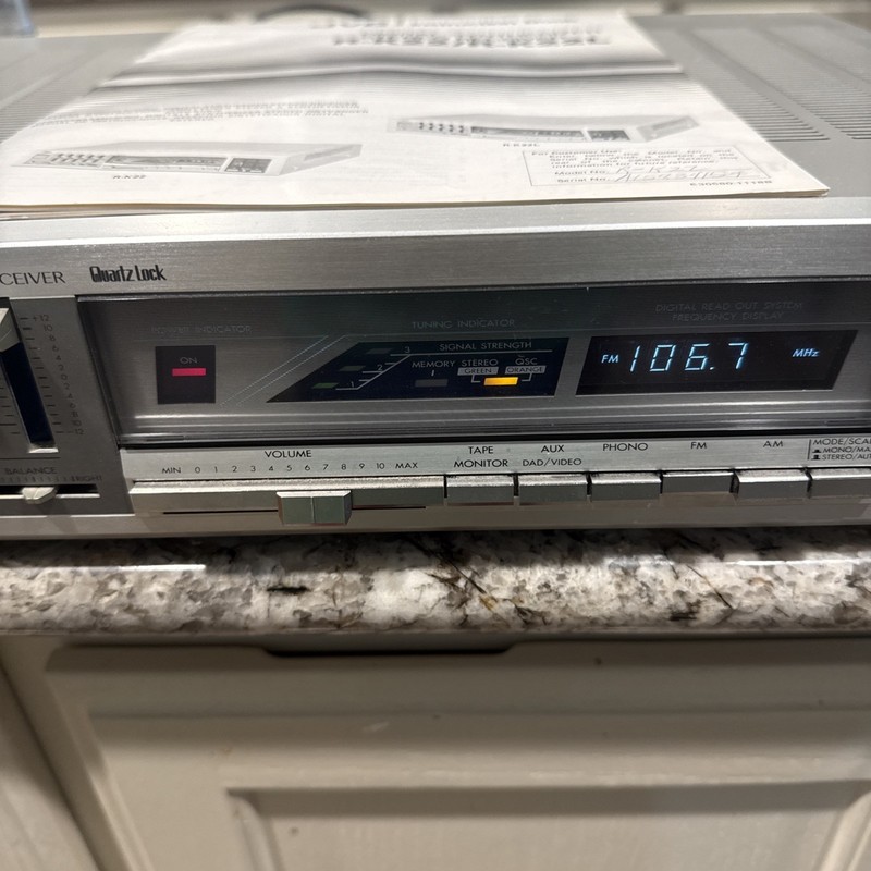 JVC R-K22L Digital Synthesizer Stereo Receiver With Graphic Equalizer POWERS ON gallery
