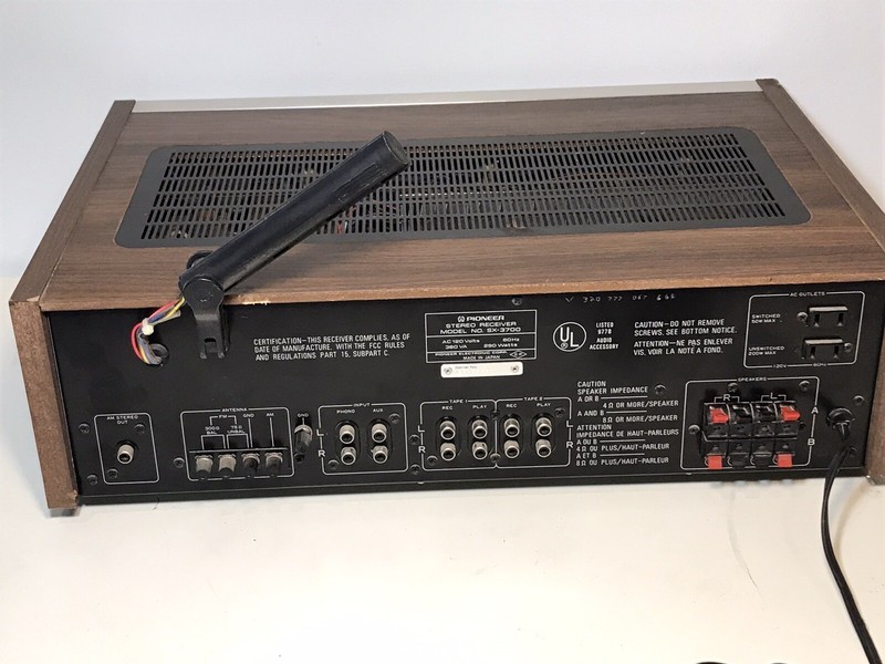Vintage Pioneer SX-3700 AM FM Stereo Receiver - Works Missing Buttons! gallery
