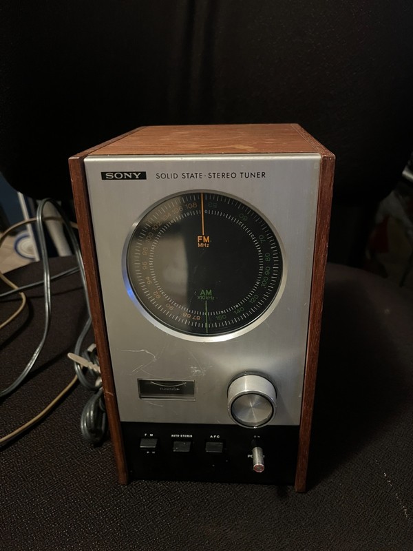 Sony ST-80W FM AM Stereo Tuner Vintage Wood Cabinet Tested Working Japan gallery
