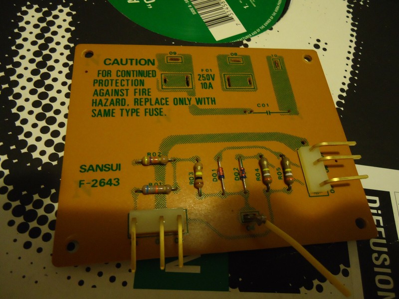 Sansui QRX-9001 Parting Out F-2643 PCB