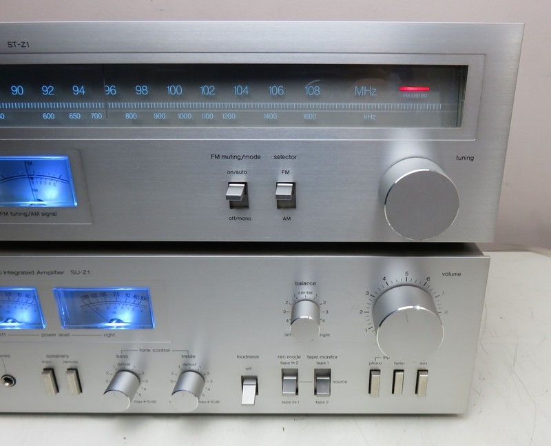 TECHNICS 2PC SU-Z1 INTEGRATED AMP + ST-Z1 TUNER RECAPPED PRO SERVICED + LED's gallery