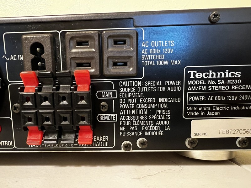 Technics Quartz Synthesizer AM/FM Receiver SA-R230 Made in Japan| No Remote gallery