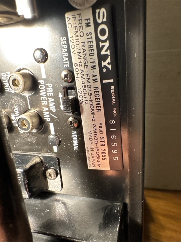 Sony STR-7055 Vintage AM/FM Stereo Receiver TESTED gallery