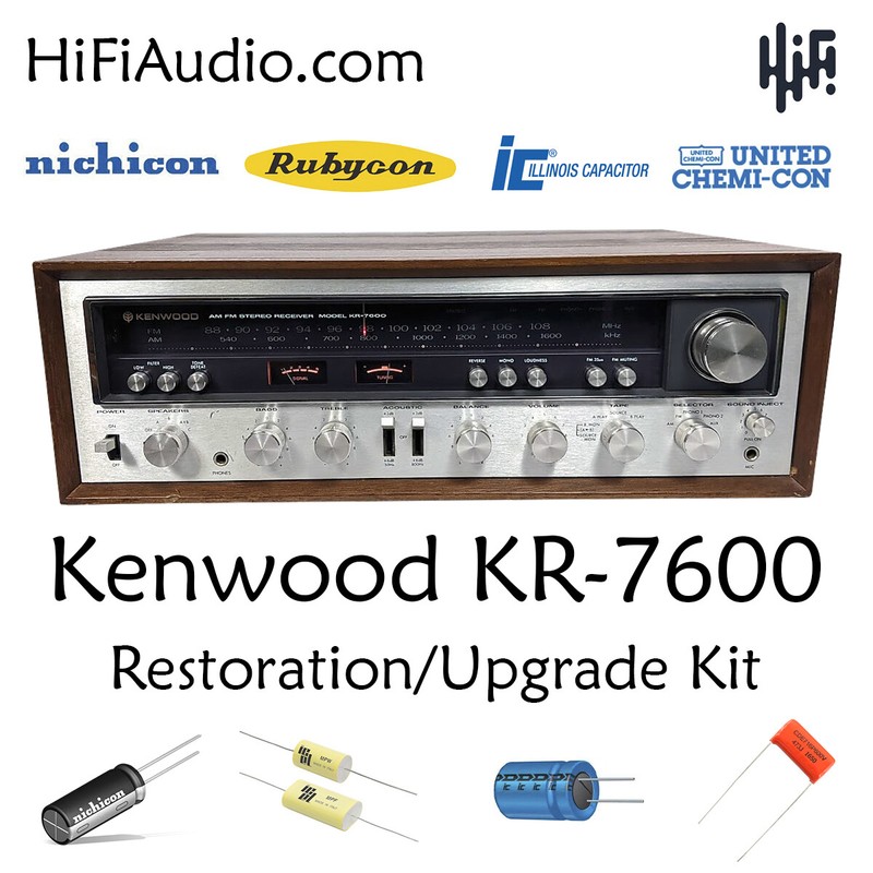 Kenwood KR-7600 rebuild restoration recap service kit repair filter capacitor
