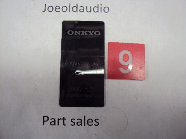 Onkyo SKW-520 Sub Woofer ON/OFF/Standby Label. Parting Out SKW-520 Sub Woofer.