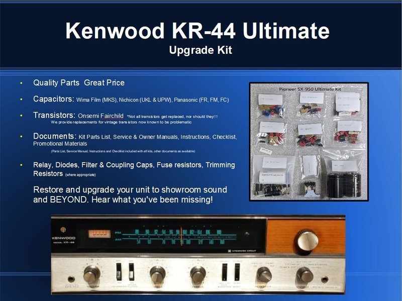 Kenwood KR-44 Receiver Ultimate Upgrade Kit Genuine Parts Restoration Guarantee