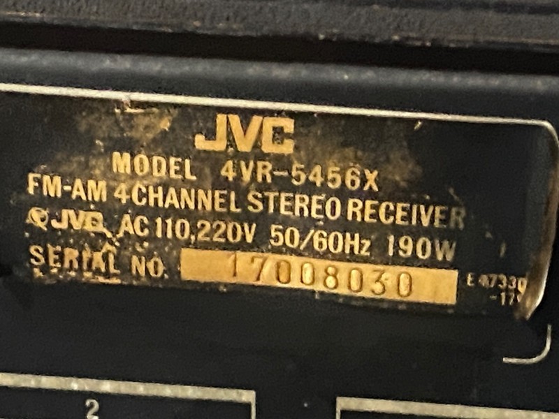 JVC 4VR-5456X good working AM/FM Stereo Receiver gallery