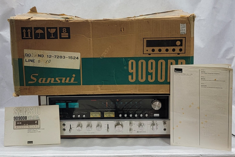 Vintage 1970s SANSUI 9090DB Stereo AM/FM Receiver w/ Manuals & Box – Great Cond.