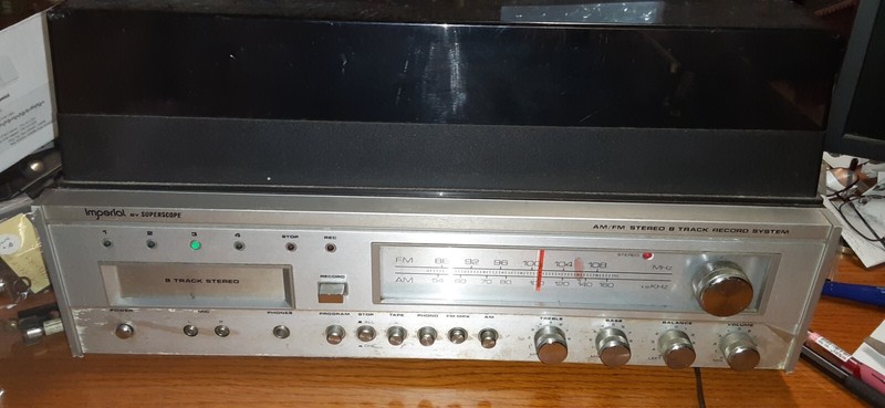 Imperial by Superscope AM/FM 8-Track, Phono Stereo and Speakers everything works