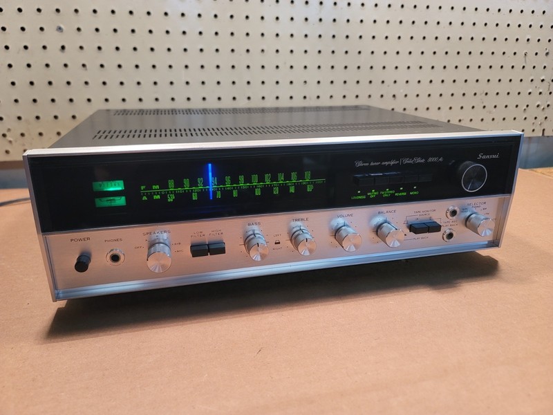 SANSUI 5000A VINTAGE AM/FM STEREO RECEIVER – CLEANED – TESTED LED’S – NICE!!!