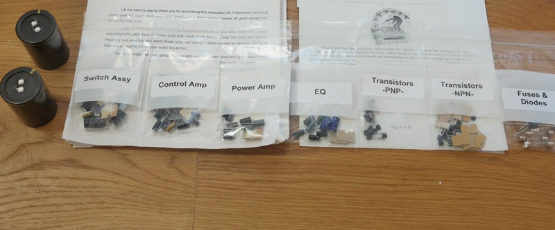 Pioneer SX-60 rebuild restoration recap upgrade kit fix repair capacitor