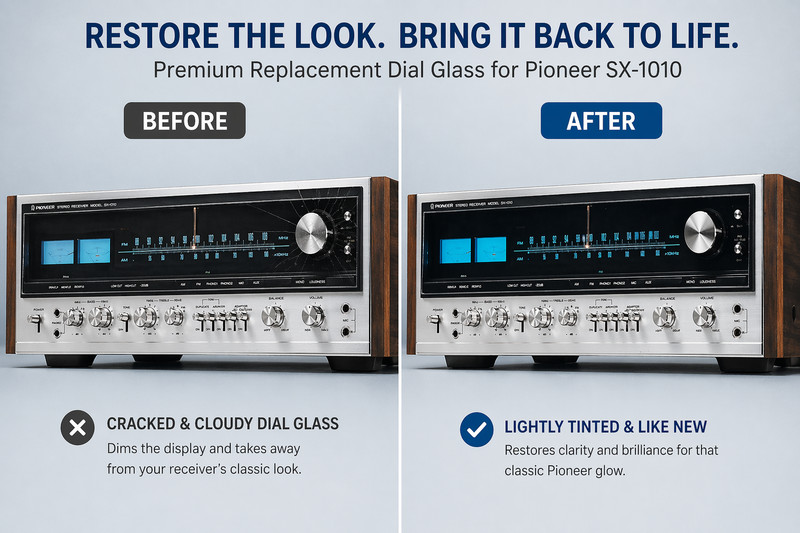 Pioneer SX-1010 TINTED Dial Glass Replacement Part gallery