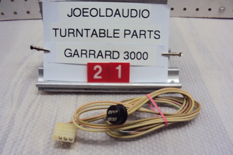 Garrard Turntable Model 3000 Three Pin AC Line Cord. Tested Parting Out 3000