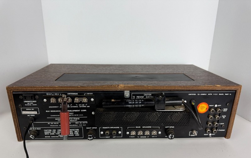 KLH RESEARCH - MODEL 52 - AM/FM STEREO RECEIVER - AS IS gallery