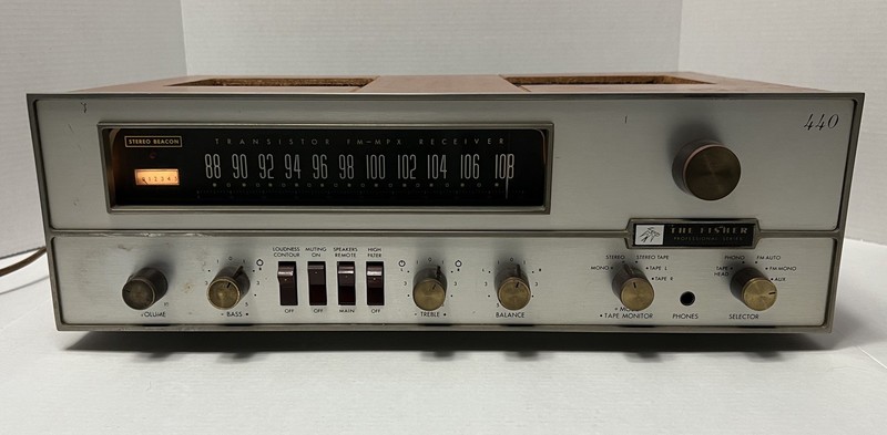Vintage 1965 Fisher Stereo Transistor FM Receiver 440-T AS-IS