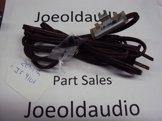 Zenith IS 4100 AC Line Cord w/Strain Relief. Tested. Parting Out 4100