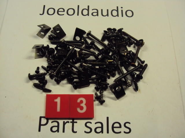 Vintage Black Colored Receiver/Amplifier Screws. 4.0 Ounces. Sold as Pictured.